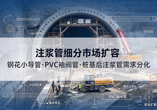 乐安注浆管细分市场扩容，隧道钢花小导管、PVC 袖阀管、桩基后注浆管需求分化
